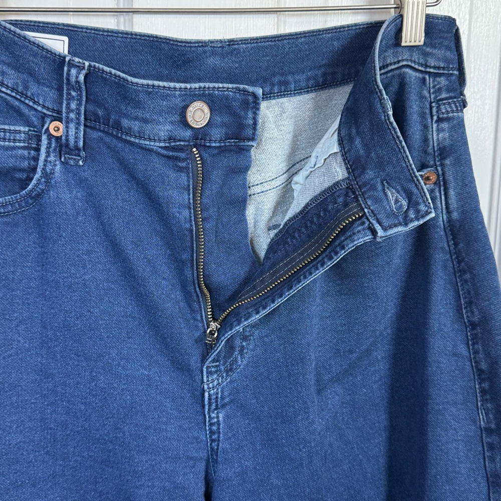 Gap High Rise Knit Horseshoe Barrel Leg Jeans W2252 Sz 28 / 6 Tall - Picture 7 of 12